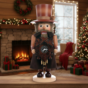Christian Ulbricht Premium Nutcracker - Clockmaker with Key-wound Clock (Natural)