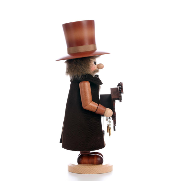 Load image into Gallery viewer, Christian Ulbricht Premium Nutcracker - Clockmaker with Key-wound Clock (Natural)
