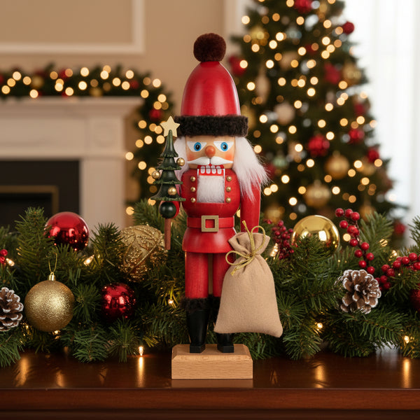 Load image into Gallery viewer, Christian Ulbricht Nutcracker - Santa with Tree and Sack

