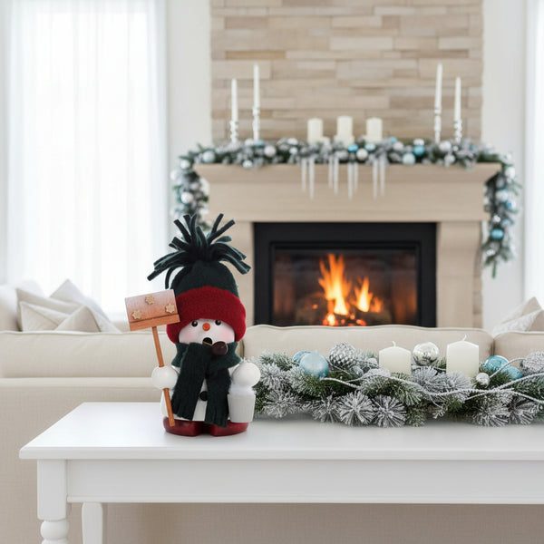 Load image into Gallery viewer, Christian Ulbricht Incense Burner - Smoker - Snowman with Green Hat/Scarf
