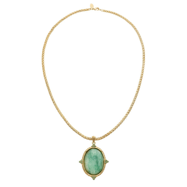 Load image into Gallery viewer, Olivia Riegel Oval Aventurine Pendant Necklace
