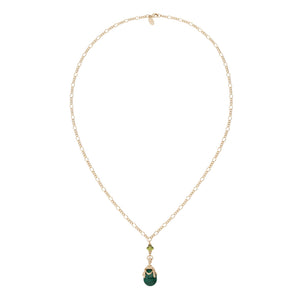 Olivia Riegel Malachite Egg Pendant Necklace