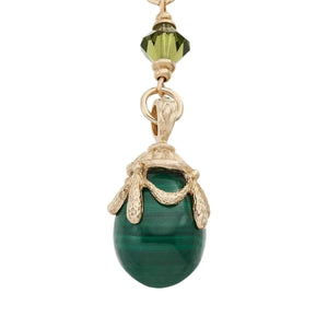 Olivia Riegel Malachite Egg Pendant Necklace