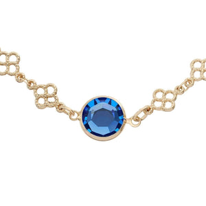Olivia Riegel Sapphire Crystal Station Filigree Necklace