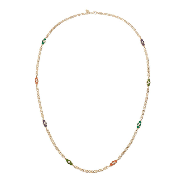 Load image into Gallery viewer, Olivia Riegel Guilloché Enamel Station Necklace
