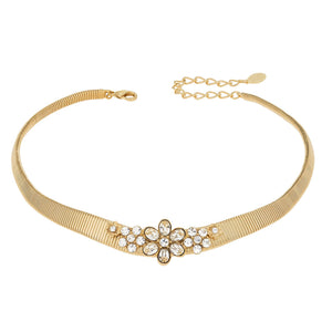 Olivia Riegel Crystal Flower Collar Necklace