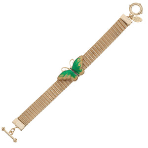 Olivia Riegel Enamel Butterfly Mesh Bracelet