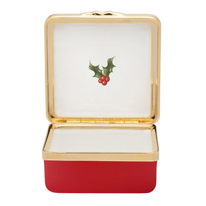 Halcyon Days Waiting for Christmas - Enamel Box