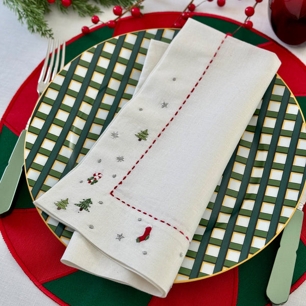 Load image into Gallery viewer, Bodrum Linens Jolly Days Napkin - Linen Napkins - Set of 4
