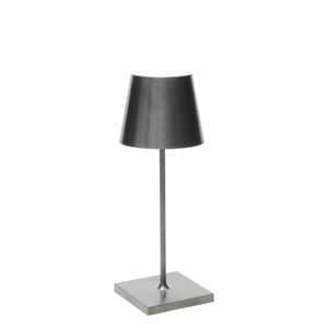 Zafferano Poldina Pro Mini Table Lamp - Antique Nickel