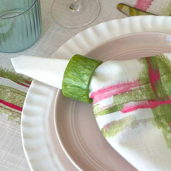 Load image into Gallery viewer, Bodrum Linens Marbled Band - Napkin Rings - Set of 4
