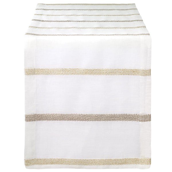 Load image into Gallery viewer, Bodrum Linens Metallic Band - 90&quot; Table Runner
