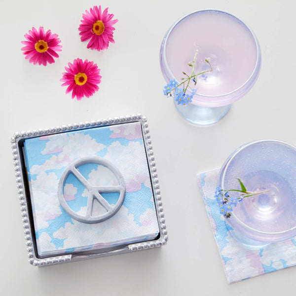Load image into Gallery viewer, Mariposa Peace (2967) Beaded Napkin Box Set
