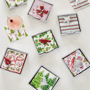 Mariposa Ornament (9215) Beaded Napkin Box Set
