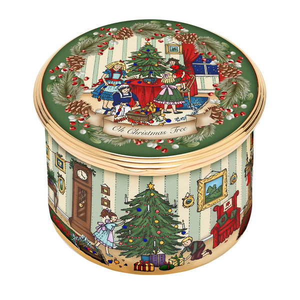 Load image into Gallery viewer, Halcyon Days Decorating for Christmas - Oh Tannenbaum - Musical Enamel Box
