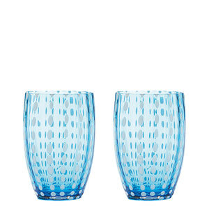 Zafferano Perle Tumbler - Set Of 2 - Aquamarine