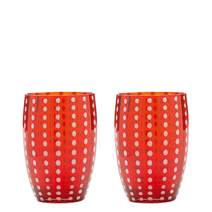 Zafferano Perle Tumbler - Set Of 2 - Red