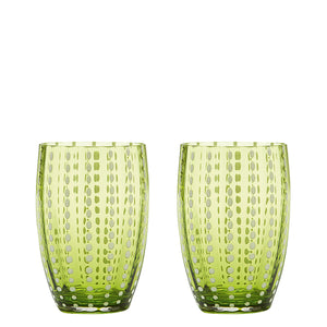 Zafferano Perle Tumbler - Set Of 2 - Apple Green