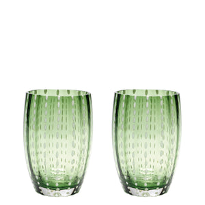 Zafferano Perle Tumbler - Set Of 2 - British Green