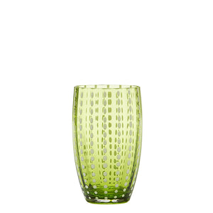 Zafferano Perle Beverage Glasses - Set Of 2 - Apple Green