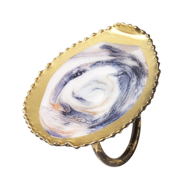 Load image into Gallery viewer, Bodrum Linens Painted Oyster - Napkin Rings - Set of 4
