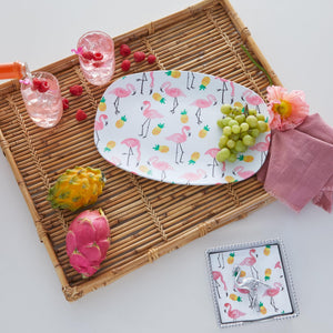 Mariposa Flamingo (4258) Beaded Napkin Box Set