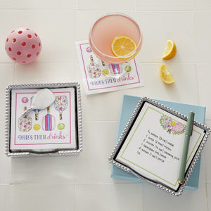 Mariposa Pickleball Paddle Beaded Note Pad Set
