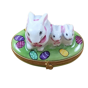 Rochard "Rabbit Family - Easter Design" Limoges Box