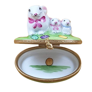 Rochard "Rabbit Family - Easter Design" Limoges Box