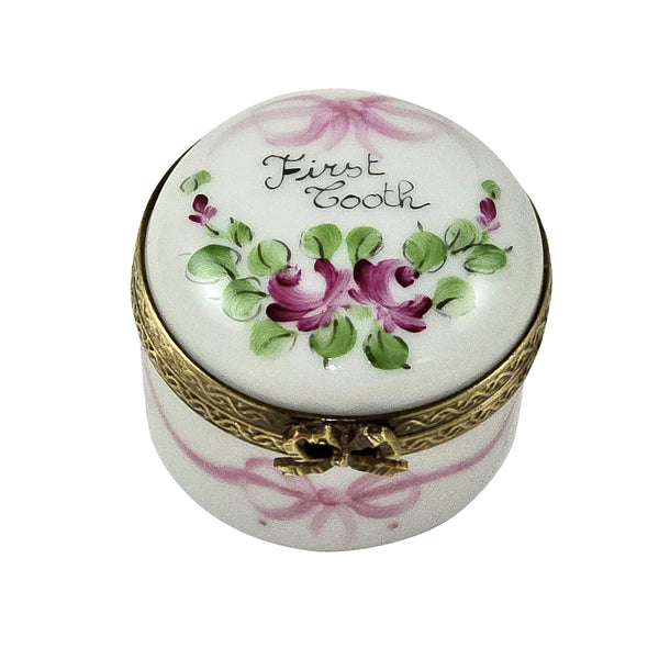 Load image into Gallery viewer, Rochard &quot;Pink First Tooth&quot; Limoges Box
