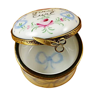 Rochard "Blue First Curl" Limoges Box