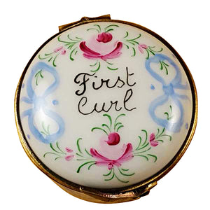 Rochard "Blue First Curl" Limoges Box