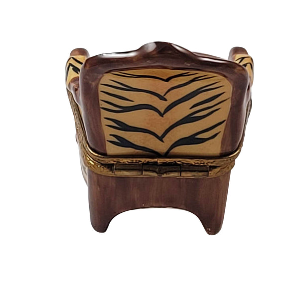 Load image into Gallery viewer, Black Stripe Tiger Chair Limoges Box

