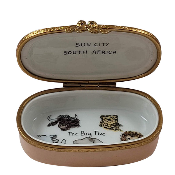 Load image into Gallery viewer, Oval South Africa - Sun City Limoges Box

