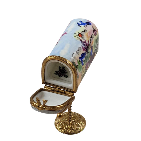Load image into Gallery viewer, Mailbox on Brass Stand Limoges Box
