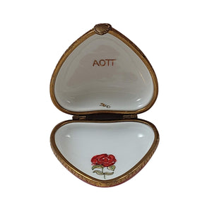 Heart with Rose Aoπ Limoges Box