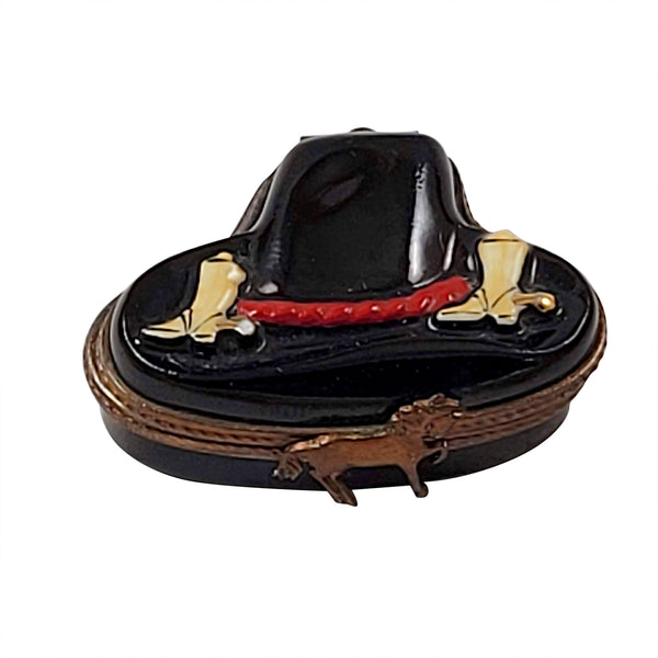 Load image into Gallery viewer, Black Cowboy Hat Limoges Box
