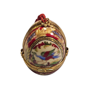 Egg with Dangling Faberge Style Egg Limoges Box