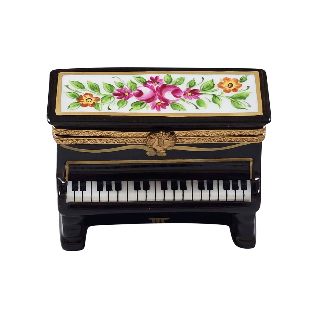 Upright Floral Piano Limoges Box