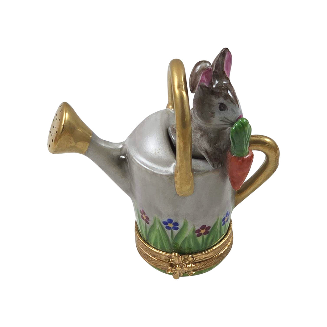 Rabbit in Watering Can Limoges Box