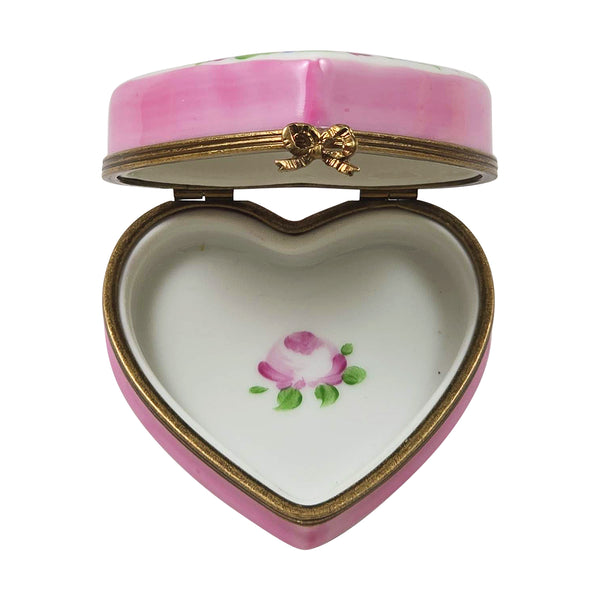 Load image into Gallery viewer, To My Sister Pink Floral Heart Limoges Box
