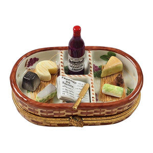 Cheese Basket with Wine Limoges Box
