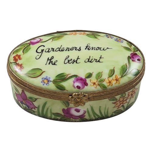 Gardeners Know The Best Dirt Oval Limoges Box
