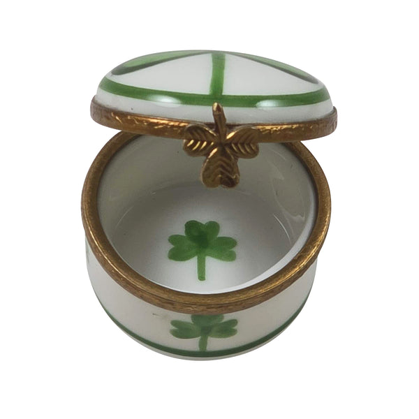 Load image into Gallery viewer, Round with Shamrock Limoges Box
