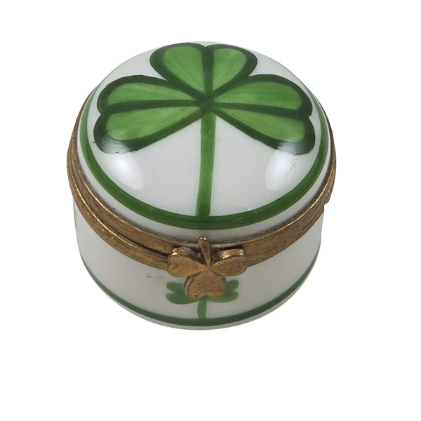 Load image into Gallery viewer, Round with Shamrock Limoges Box
