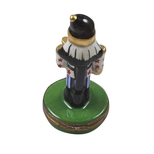 Load image into Gallery viewer, Nutcracker on Green Base Limoges Box
