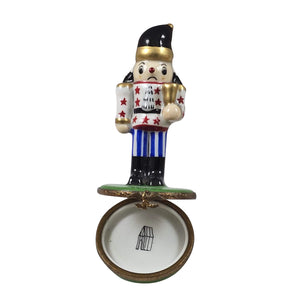 Nutcracker on Green Base Limoges Box