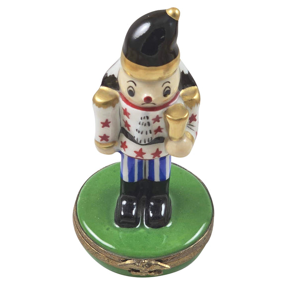 Load image into Gallery viewer, Nutcracker on Green Base Limoges Box
