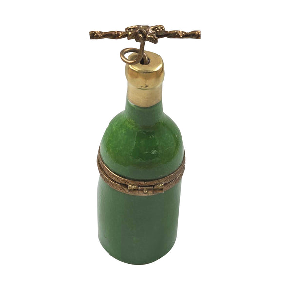 Load image into Gallery viewer, Wine Bottle with Brass Cork Screw Limoges Box
