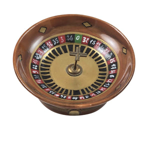Brown Roulette Wheel Limoges Box